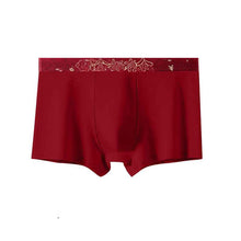 Men's Cotton Simple Red Underwear Burgundy