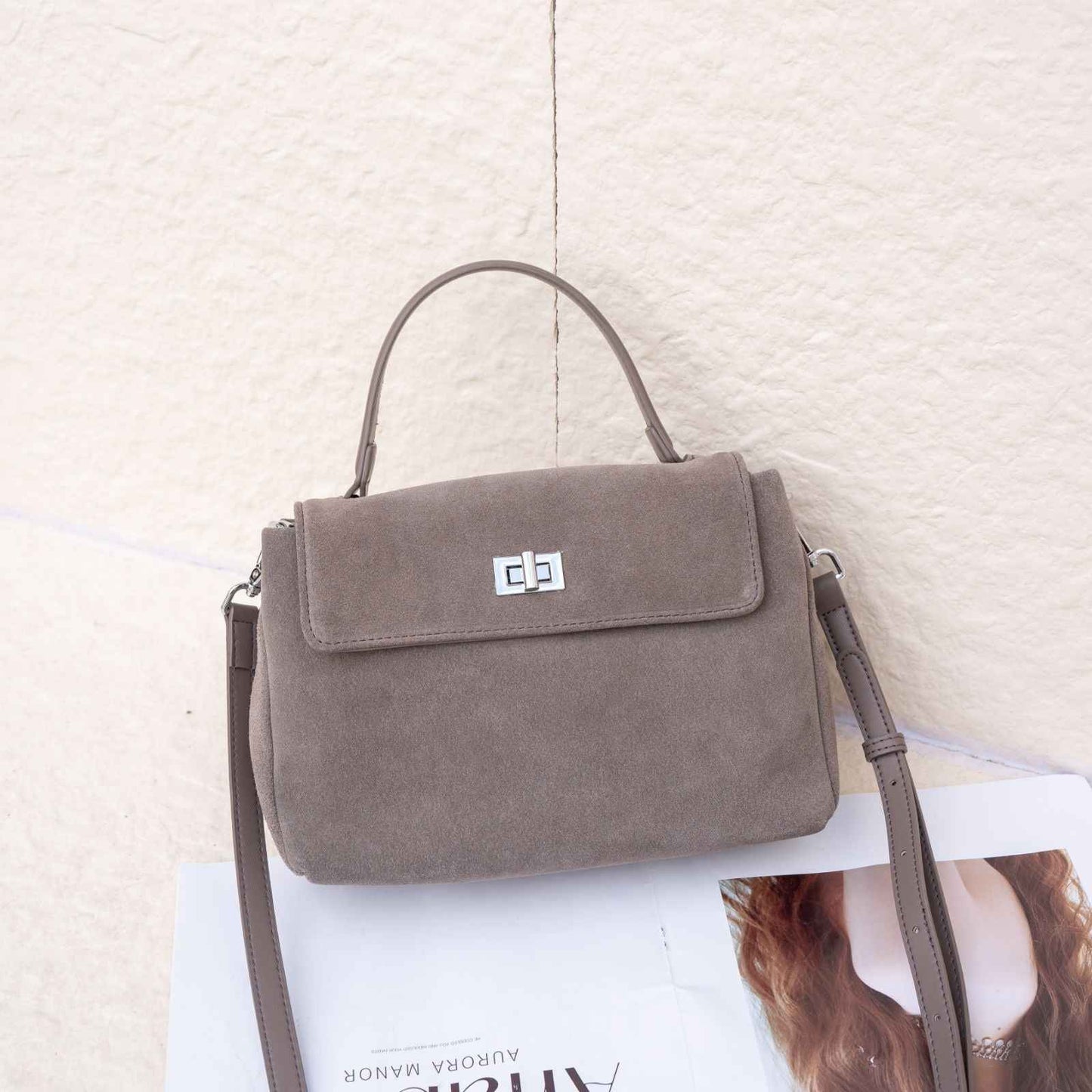 Large-Capacity Womens Bag Made From Premium Matte Leather Cowhide
