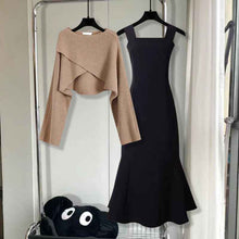 Knitted Cropped Sweater For Outerwear In Winter
