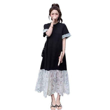 Fashionable Elegant Slimming Patchwork Lace Maternity Dress
