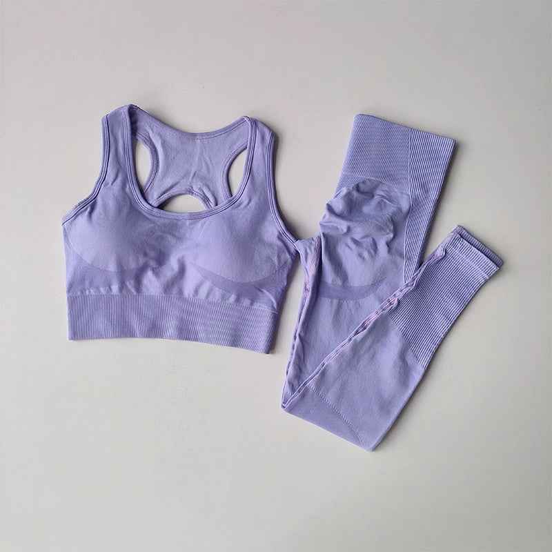 Quick Drying Fitness Shock Resistant Vest Seamless Sports Set