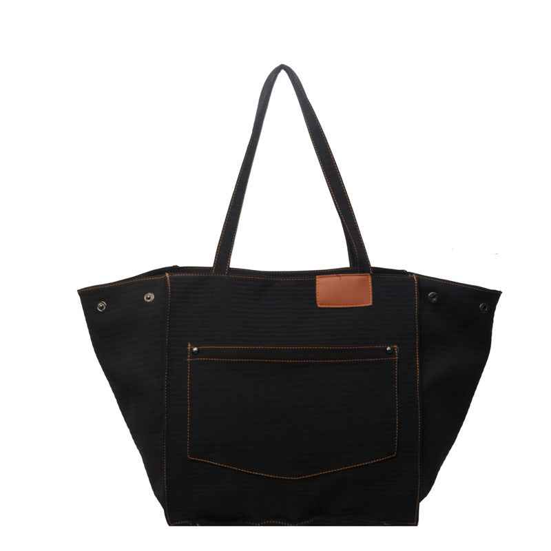 Womens Stylish High-Capacity One-Shoulder Canvas Bag