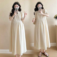 Korean-style Fashionable Loose-fit Minimalist Design Elegant High-end Plus-size Maternity Dress