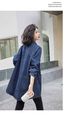 Women's Fashion Plus-Size Loose Denim Jacket