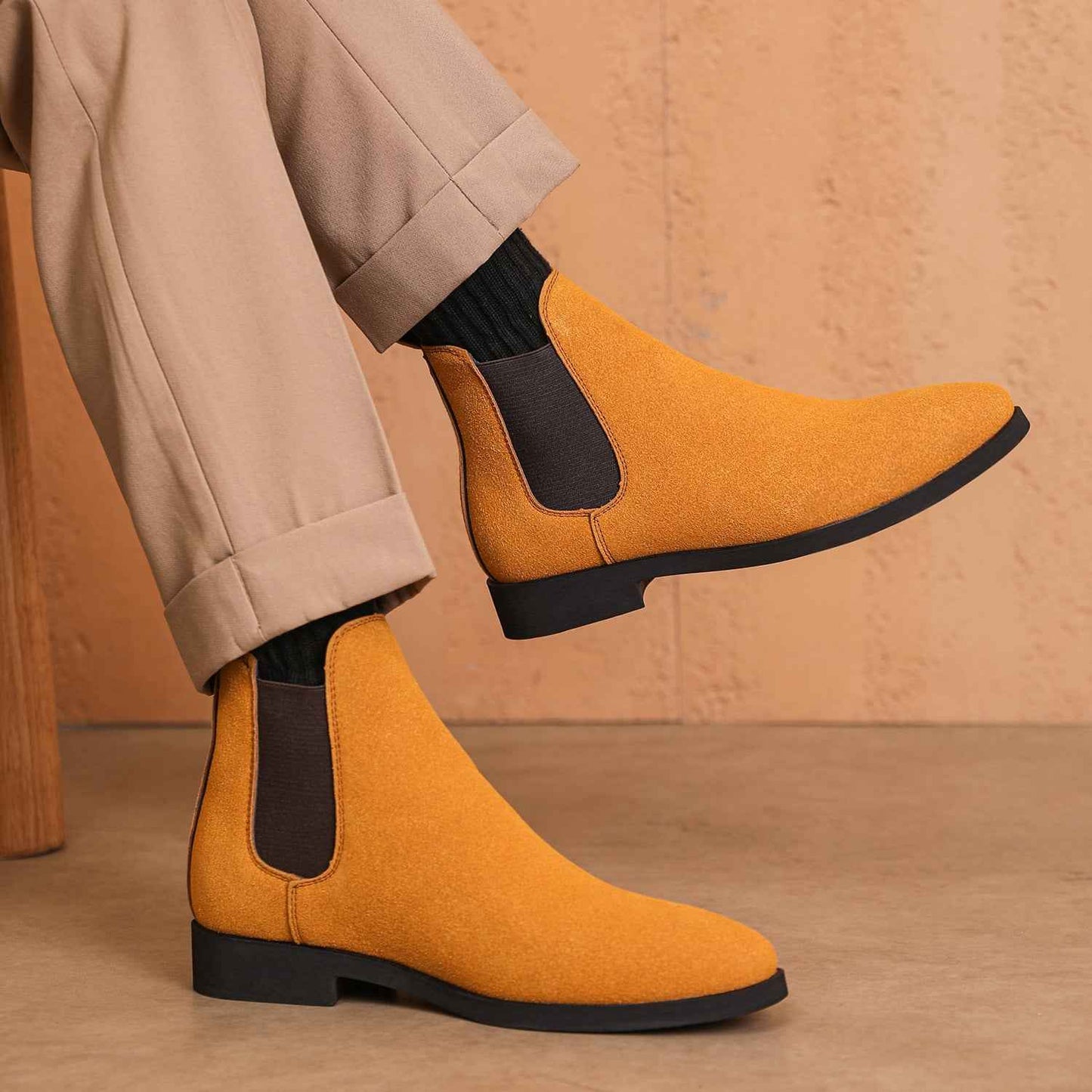 British Casual Stretch Lace-up Men's Shoes