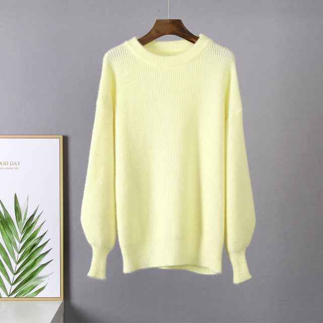 Soft Loose Knitted Cashmere Sweaters Women