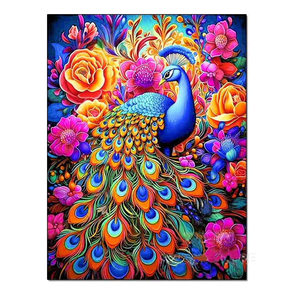 DIY Handmade Diamond Painting With Colorful Animals And Full Diamonds