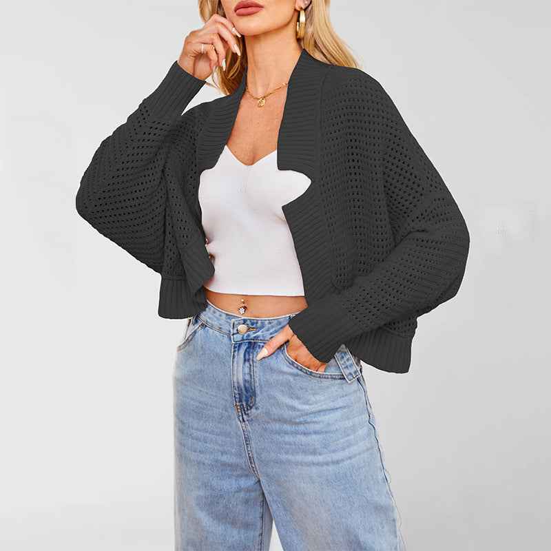 Fashionable Batwing Sleeve Knitted Cardigan Sweaters Coat