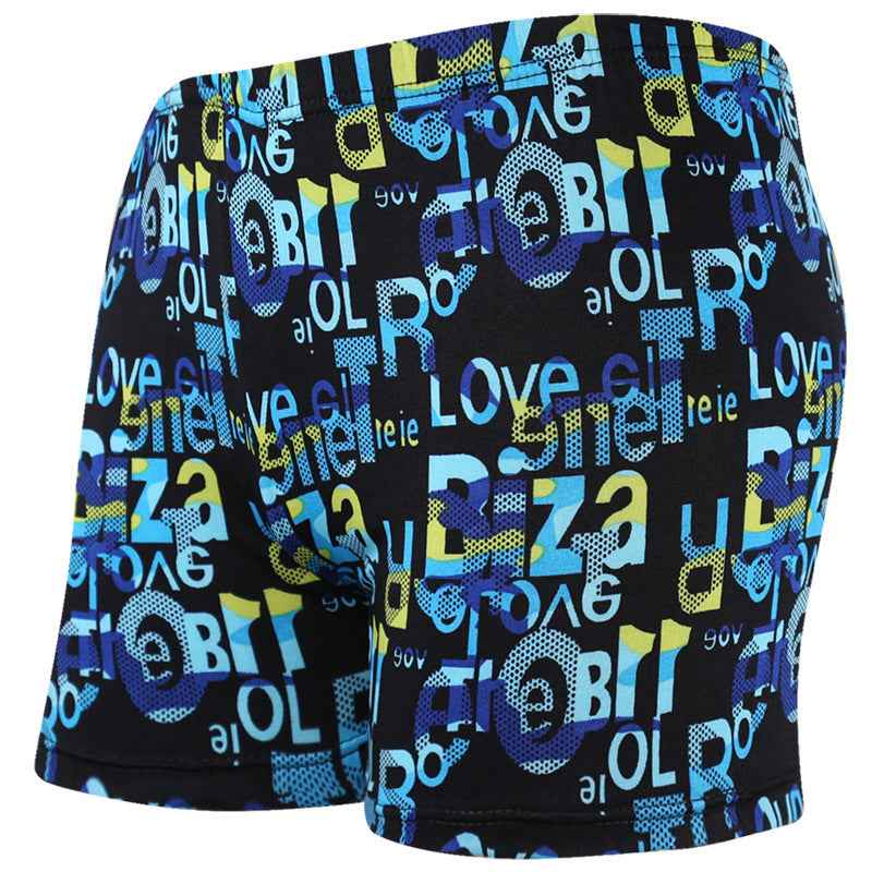 Printed Adult Swimming Trunks Men's Plus Size Boxer Beach Shorts