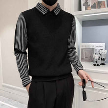 Fake Two Pieces Sweaters Men's Base Knitting