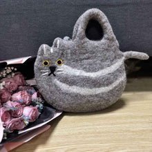 Handmade Nepalese Wool Felt DIY Cute Cat Tote Bag