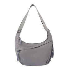Womens Simple High-Capacity Nylon Crossbody Bag