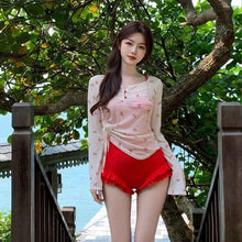 Women's One-Piece Long-Sleeve Two-Piece Swimsuit