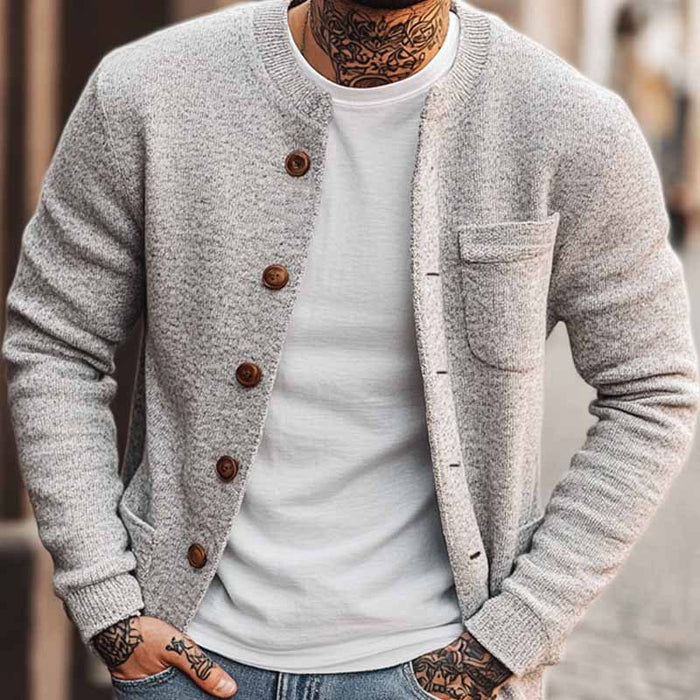 Casual And Stylish Knitted Mens Jacket