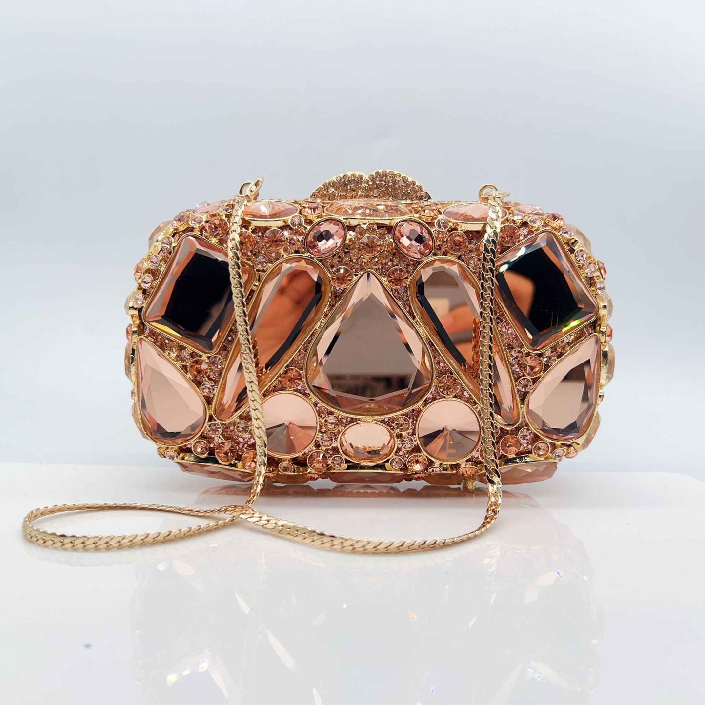 Diamond-Encrusted Evening Bag Glass Diamond Womens Clutch