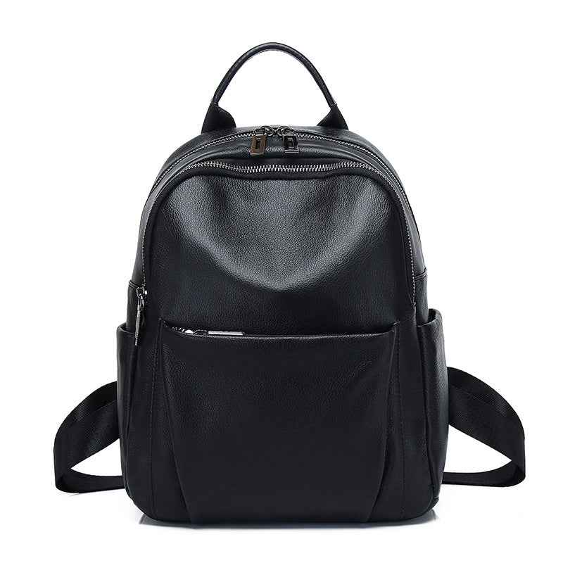 Stylish And Versatile Womens First-Layer Cowhide Backpack