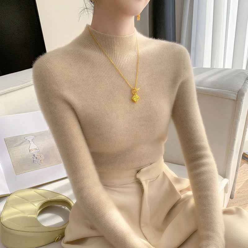 Half Turtleneck Cashmere Slim Top Sweaters Bottoming Shirt
