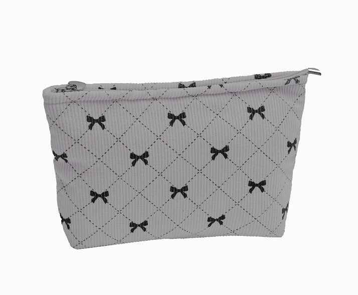 New Corduroy Bow-knot Home Fashion Large-capacity Makeup Bag