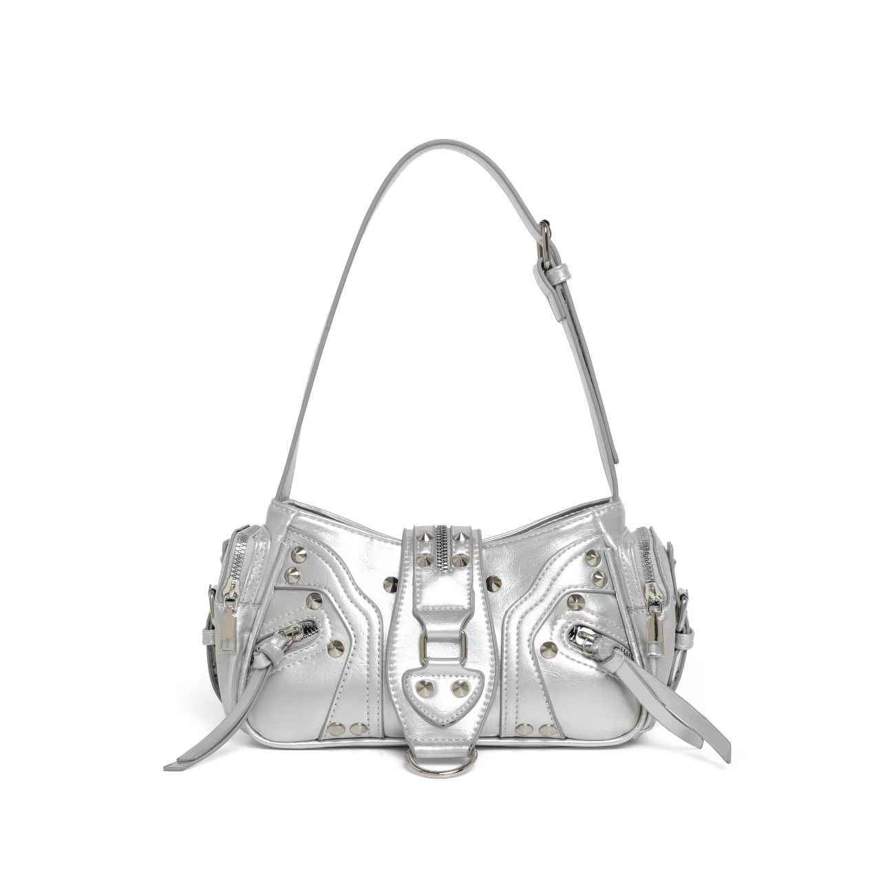 Edgy Y2k-style Single-shoulder Commuter Crossbody Biker Bag