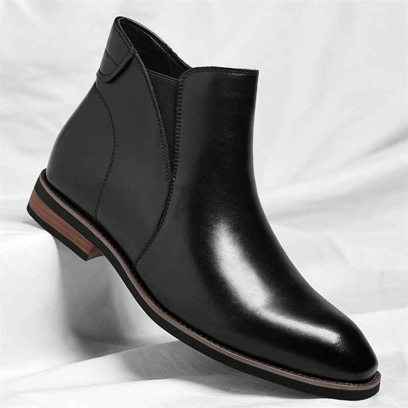 Mens Retro High-Top Formal Short Leather Boots