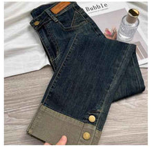 Womens Stacked Cropped Straight Jeans