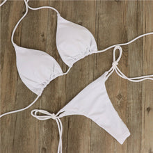 Halter Neck Tie Bikini Ladies Split Tie Swimsuit by Mirlaine Univers