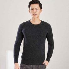 Men's Solid Color Round Neck V-neck Wool Sweater Knitted