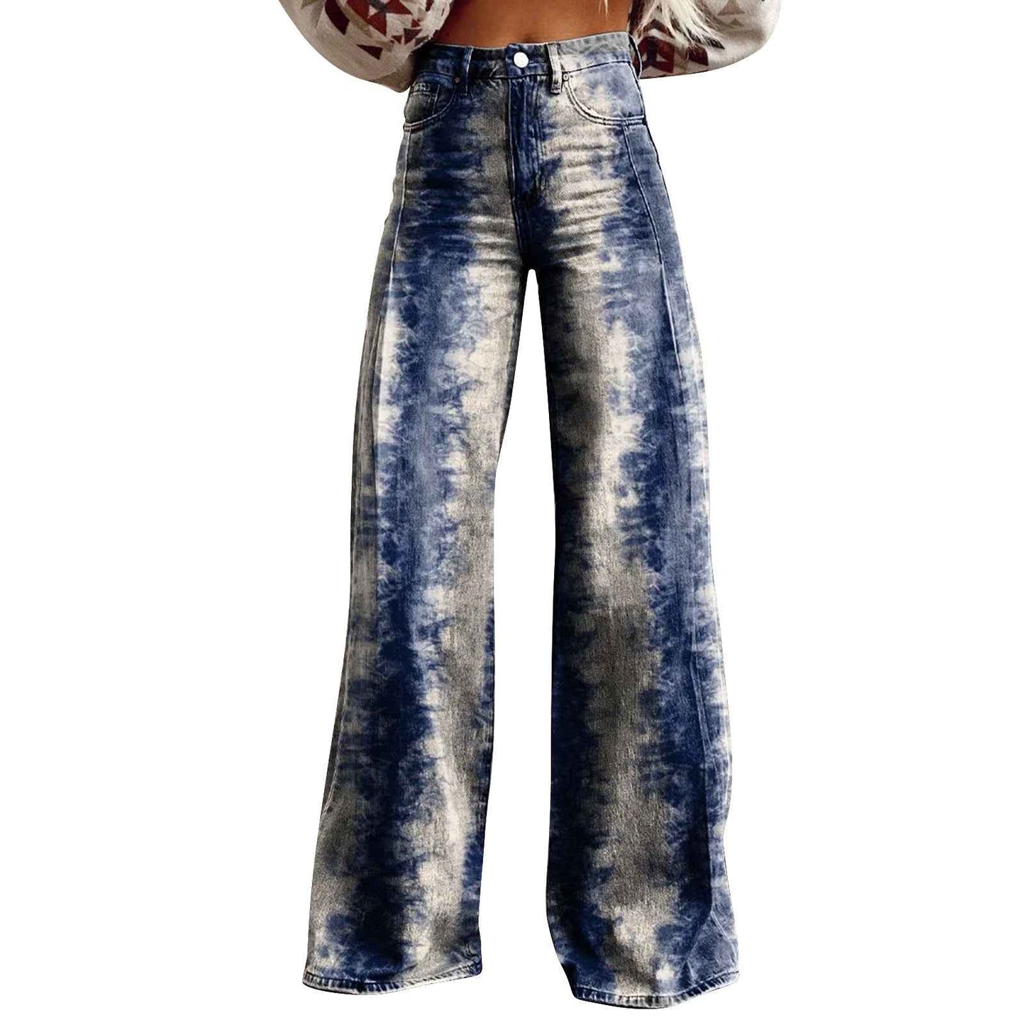 Trendy Flared Denim Jeans Made From Pure Cotton For Women