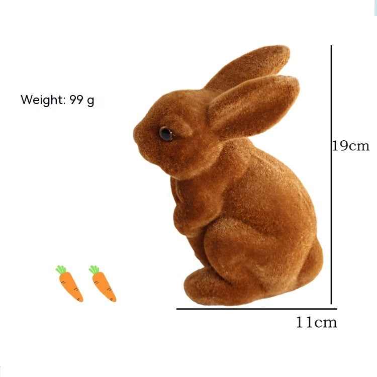 Easter Egg Gift Simulation Flocking Rabbit Garden Decoration Ornaments
