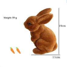 Easter Egg Gift Simulation Flocking Rabbit Garden Decoration Ornaments