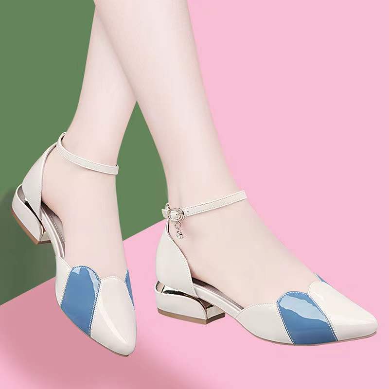 Coarse Heel Sandals Women Buckle Large by Mirlaine Univers
