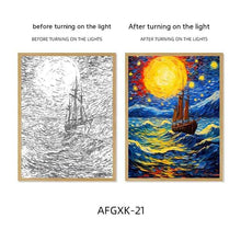 Van Gogh Famous Starry Sky Line Living Room Lighting Painting