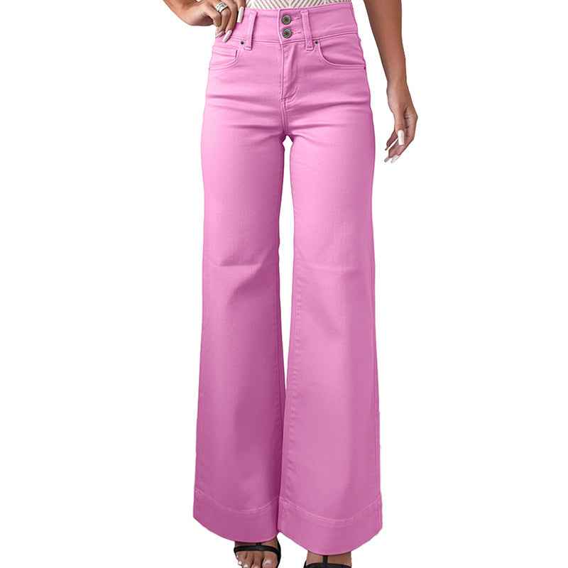 Solid-color Jeans Women's European And American Style Casual Versatile