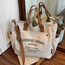 Canvas Commuter Shoulder Tote Crossbody Bag