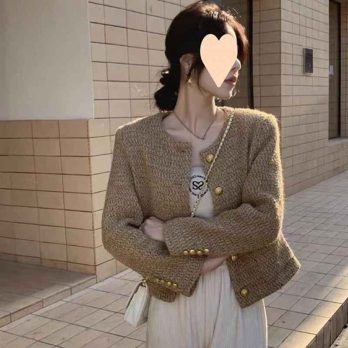 Women's Fashionable All-Match Wool Short Coat