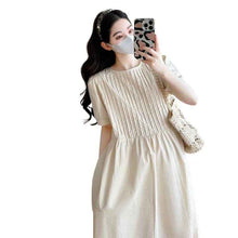 Korean-style Fashionable Loose-fit Minimalist Design Elegant High-end Plus-size Maternity Dress