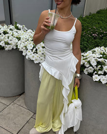 White Fitted Ruffled Ribbon Irregular Vest by Mirlaine Univers White Fitted Ruffled Ribbon Irregular Vest Mirlaine Univers white-fitted-ruffled-ribbon-irregular-vest 4 White Fitted Ruffled Ribbon Irregular Vest Mirlaine Univers White Fitted Ruffled Ribbon Irregular Vest