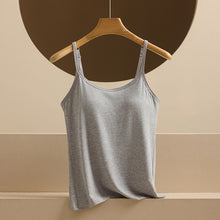 Adjustable Strappy Tank Top Base Layer With Padded Cups