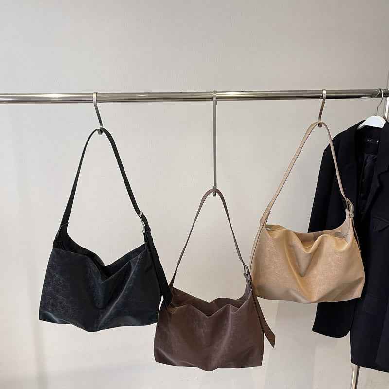 Womens Stylish Casual Minimalist High-Capacity Crossbody Bag