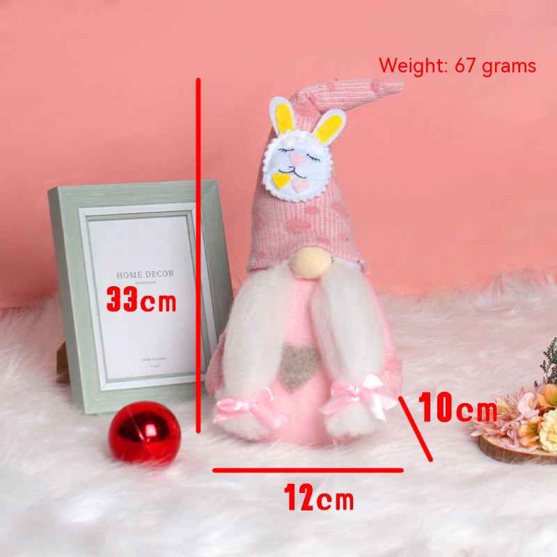 Rabbit Ears Doll Ornaments Easter Elf Doll Gift Decorations