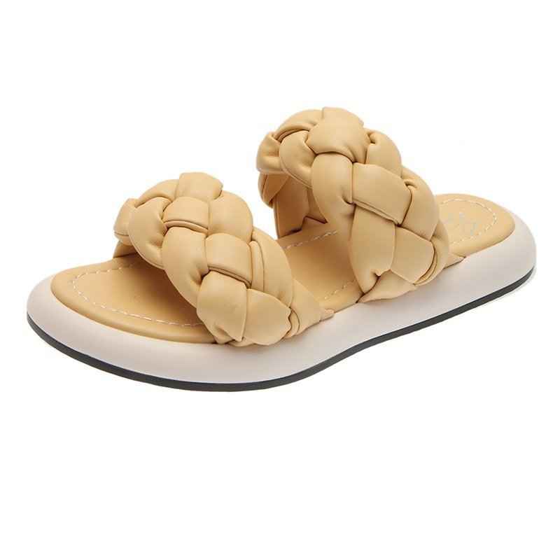 Sandals For Women To Wear In Summer New Korean Students Flat Knitting