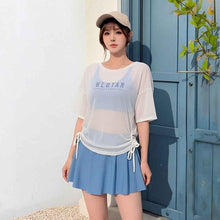 Sun-protective Figure-flattering Tummy-covering Three-piece Split Swimsui