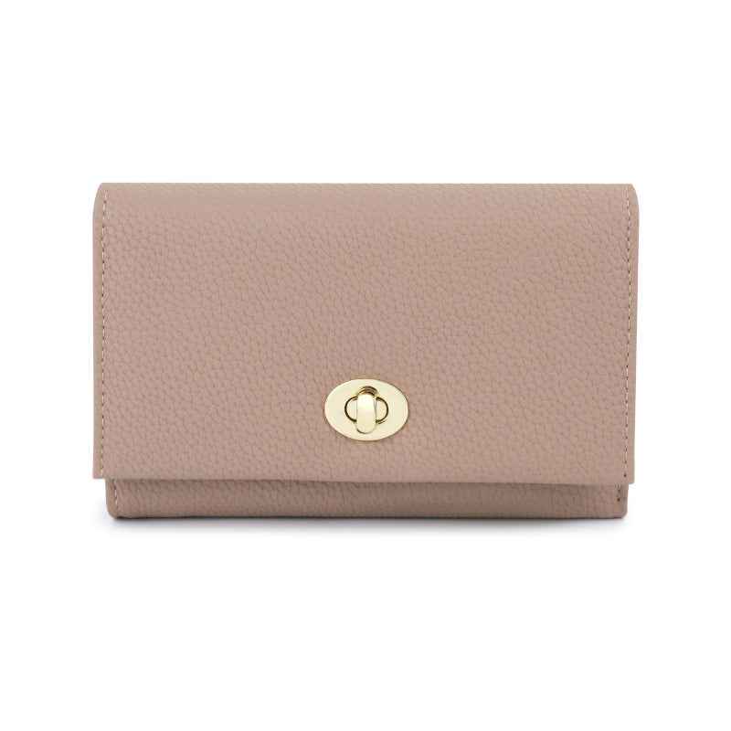 Luxury Leather Influencer-Style Womens Wallet With A Lock Closure