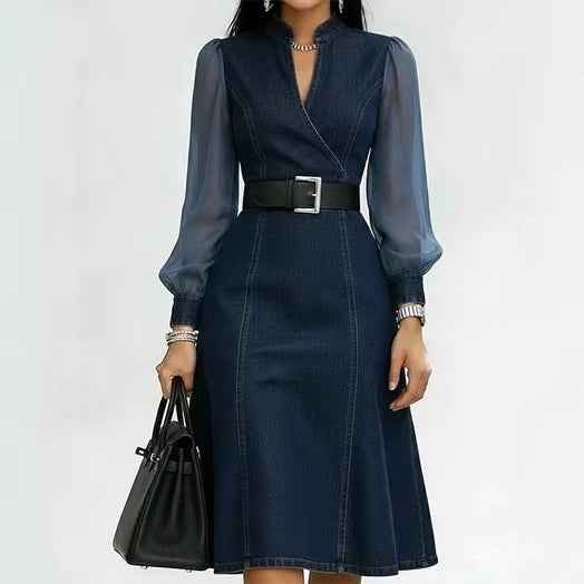 Korean Casual Spring Women's Denim Dress