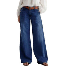 Womens Stylish Relaxed-fit Wide-leg Casual Jeans