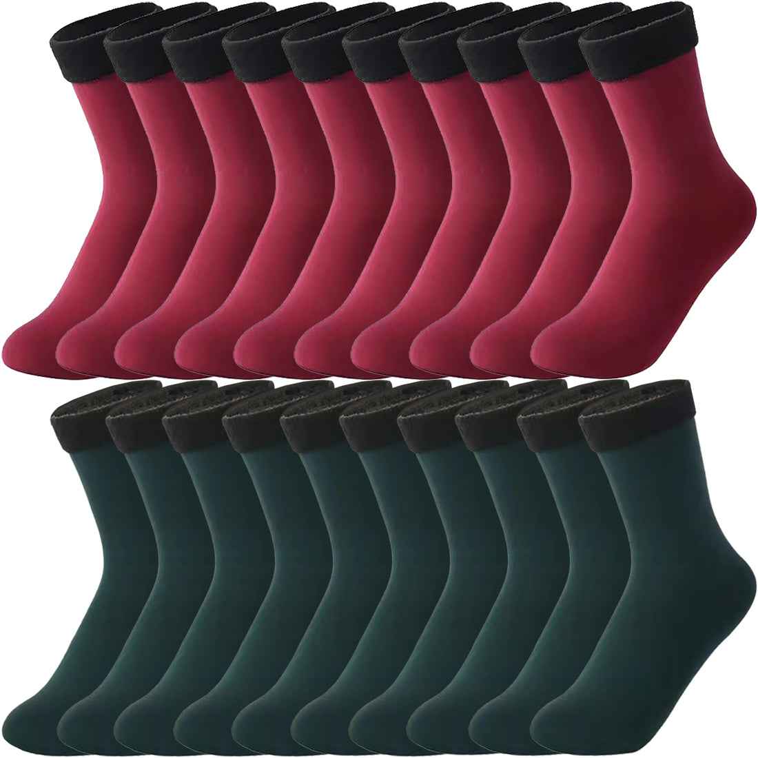 Women's Padded Velvet Warm Soft Medium Tube Socks