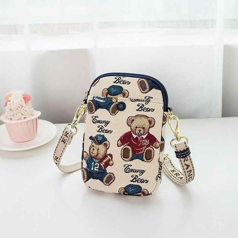 Embroidered Fashionable Phone Bag Womens Crossbodyc