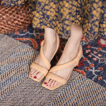 New Soft Leather Low Top Sandals For Women In Autumn And Winter Of by Mirlaine Univers