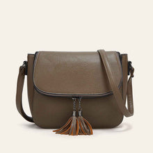 European And American-style Fashionable Flip-top Saddle Bag With Tassels