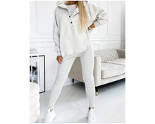 Women's Solid Color Vest Hoodie And Pants Set by Mirlaine Univers